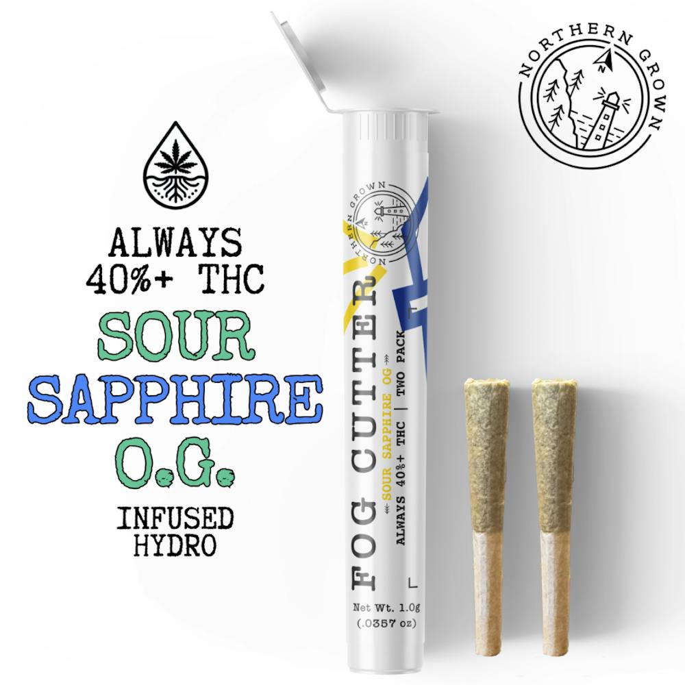Product Sour Sapphire Distillate Infused | Pre Rolls | 0.5g 2pk
