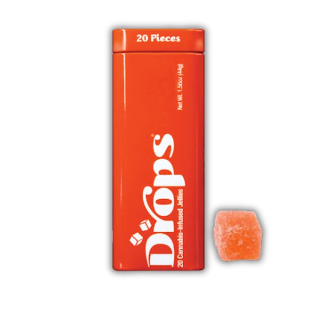 Drops - CBD Rosin Gummy - 20 Pack - Edible - 125 mg - (1:4 CBD Lifted) Strawberry / Candy Apple