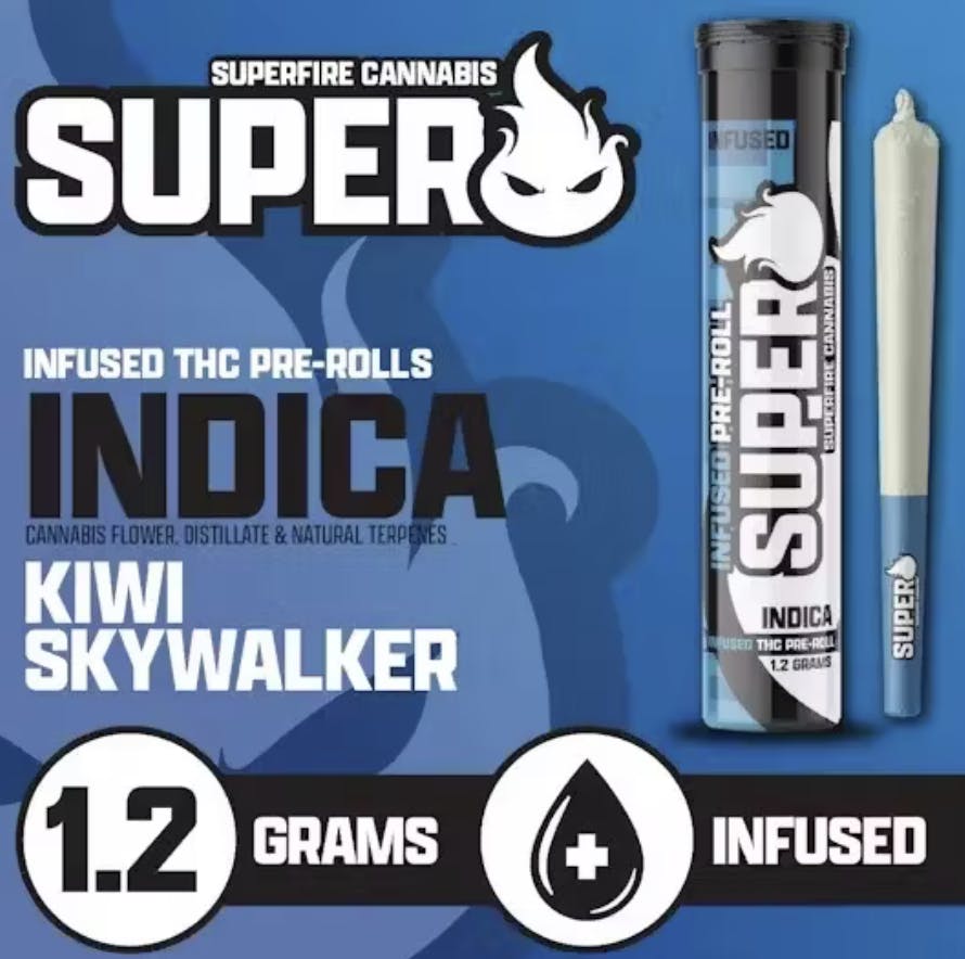 Superfire- Infused Preroll 1.2g- Kiwi Skywalker