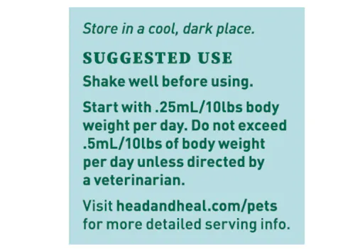 Head & Heal | CBD Oil for Small Dogs | 300mg CBD / Bottle | 60 Servings-2