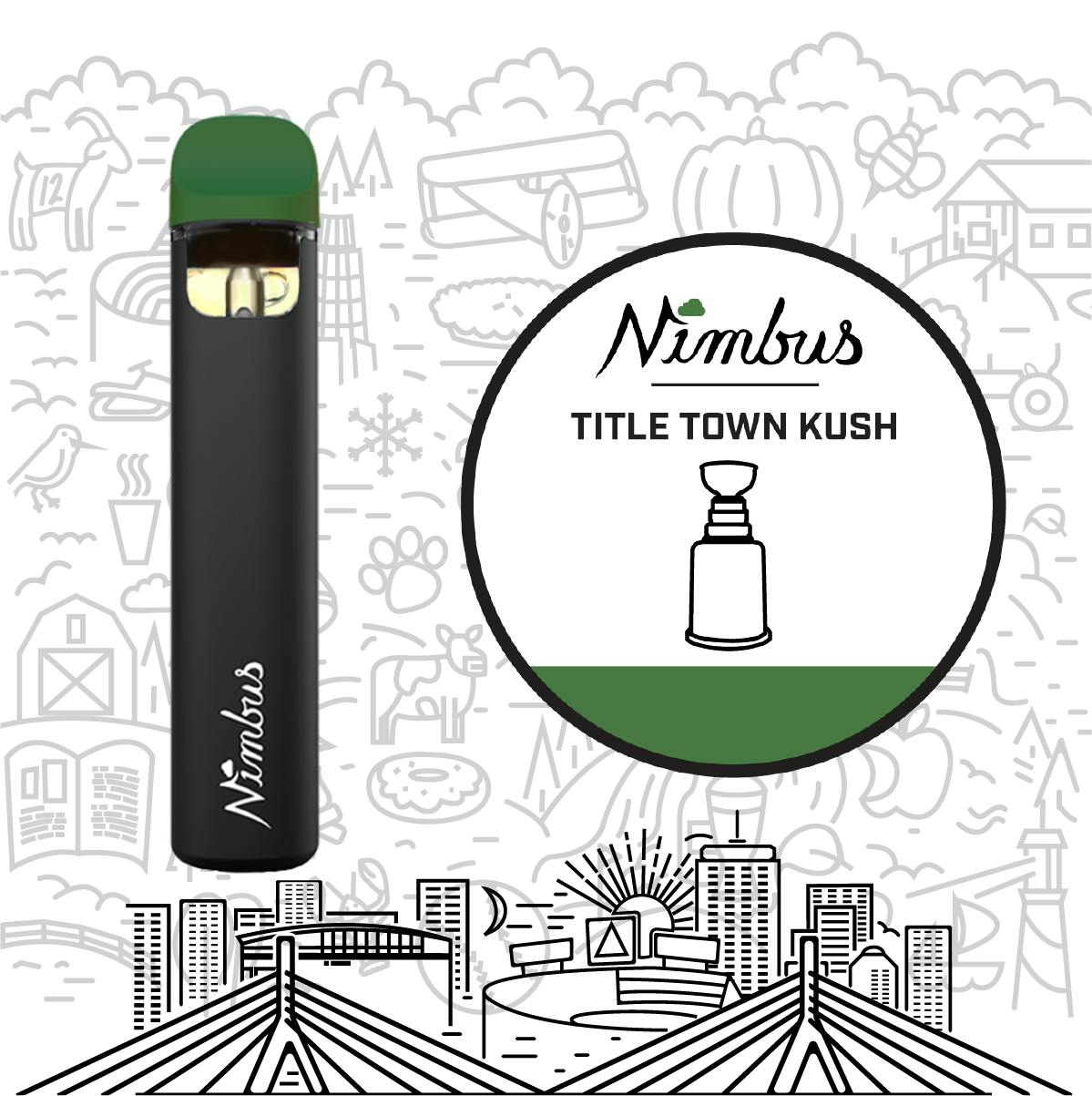 Buy Nimbus Title Town Kush | Disposable Vape | 1g for Sale