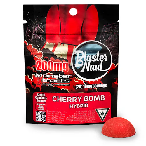 Monster Xtracts Blasternaut Cherry Bomb Single Gummy 200mg Rec