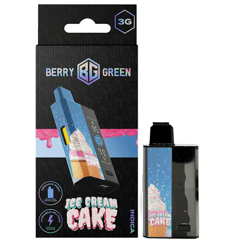 Berry Green Ice Cream Cake Disposable Vape Rec - Exclusive Cannabis Michigan