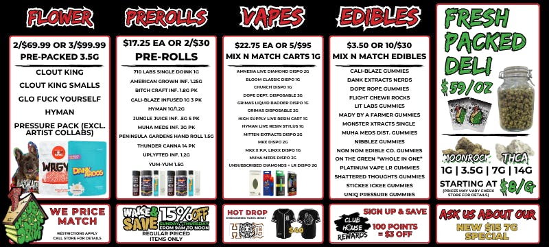 House of Dank Recreational Cannabis - Center Line Menu - a Cannabis  Dispensary in Center Line, MI