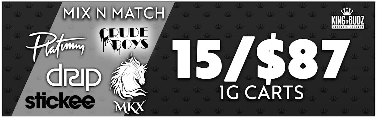 Platnium Vape Drip Crude Boys MKX AND Stickee 1g Carts 15/$87