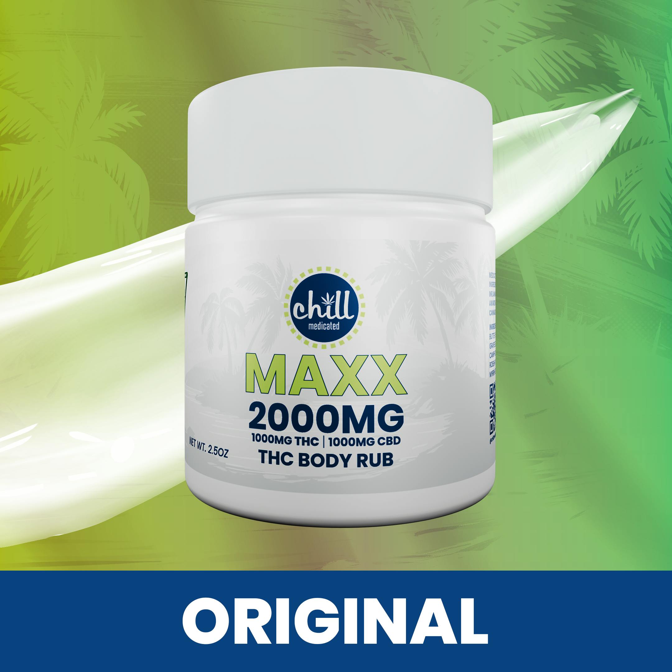 Chill Medicated | MAXX | 1000MG 1:1 THC:CBD Body Rub