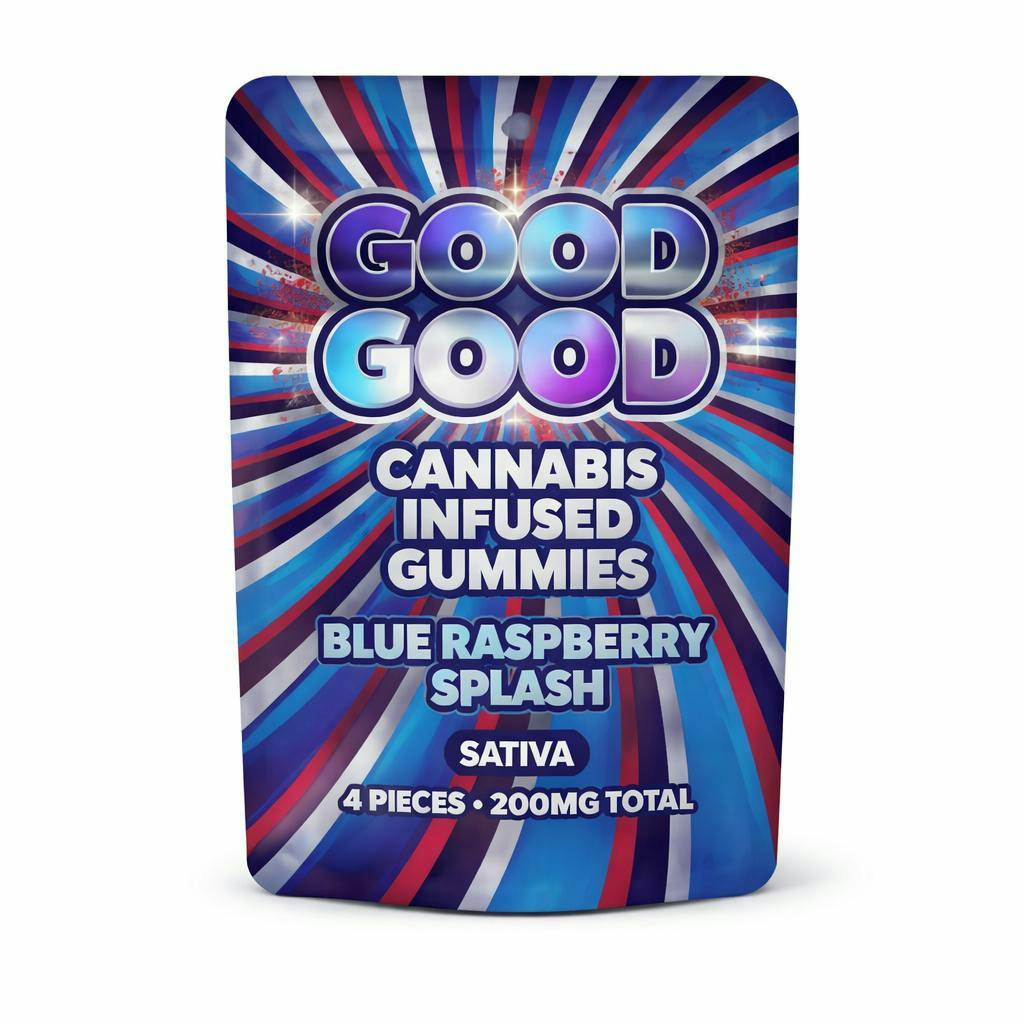 GoodGood GOOD GOOD | BLUE RASPBERRY | 4PK | 200MG | SATIVA — EDIBLES