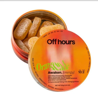 Off Hours - 100mg THC : 20mg THCV Infused Gummies - Awaken Orangeade - EDIBLES by Off Hours at King of Budz