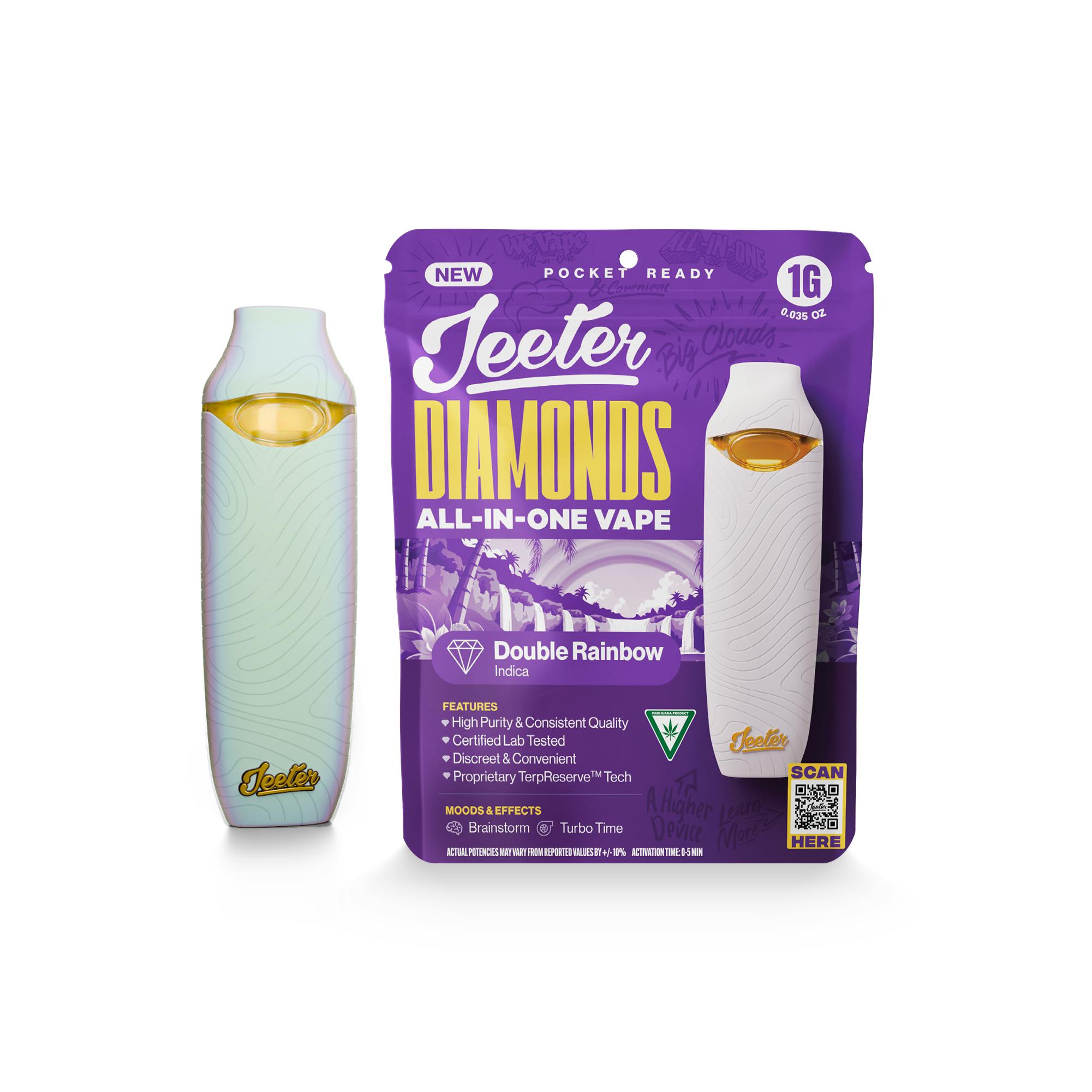Product: Jeeter | Double Rainbow | Liquid Diamonds Disposable | 1g | Indica
