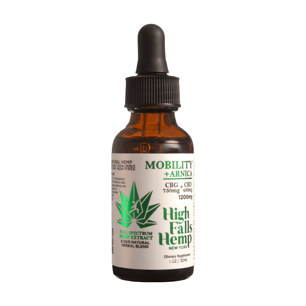 Oral Liquids | High Falls Hemp | Mobility + Arnica CBG & CBD Hemp Tincture | 1200mg