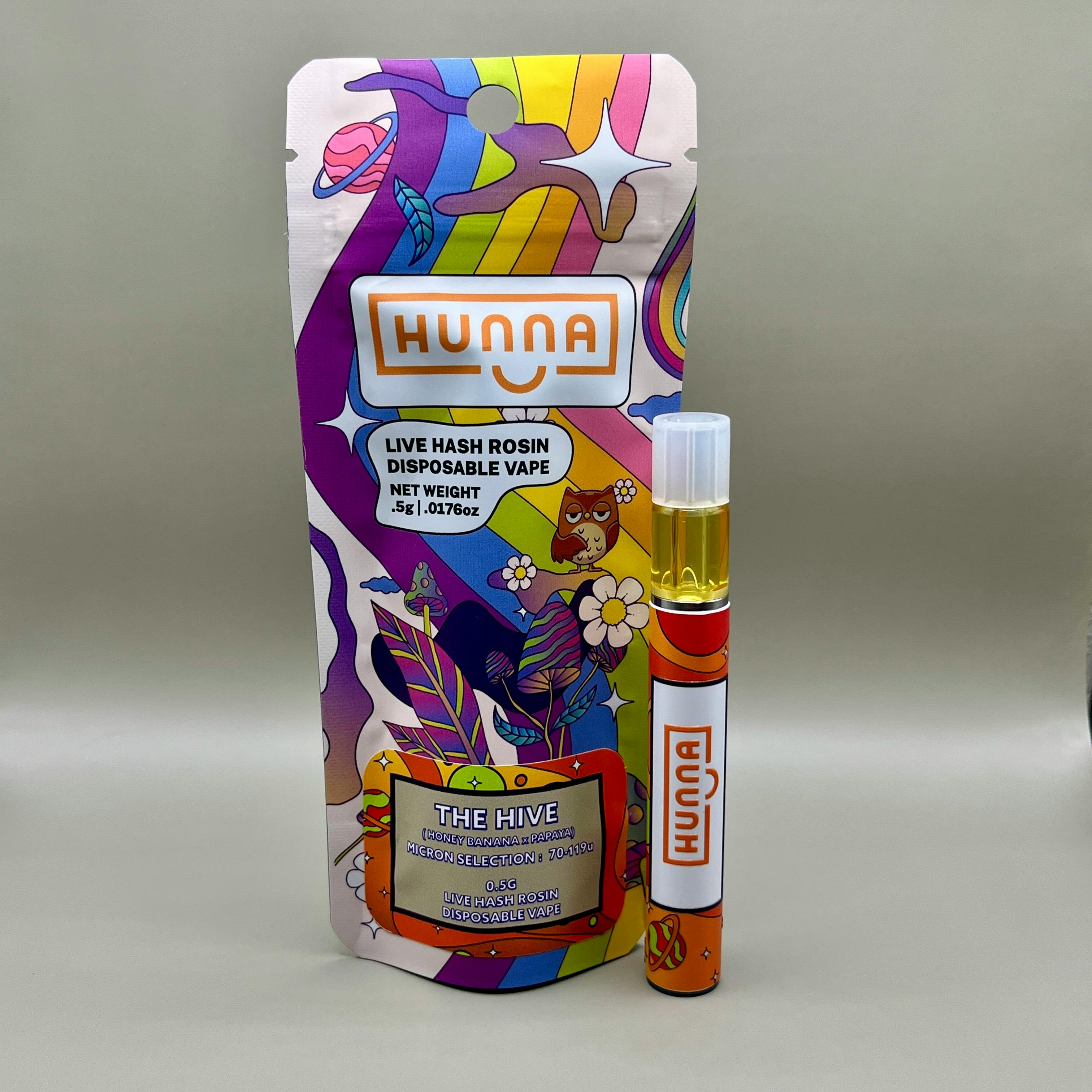 Hunna - .5g Live Rosin Disposable - The Hive