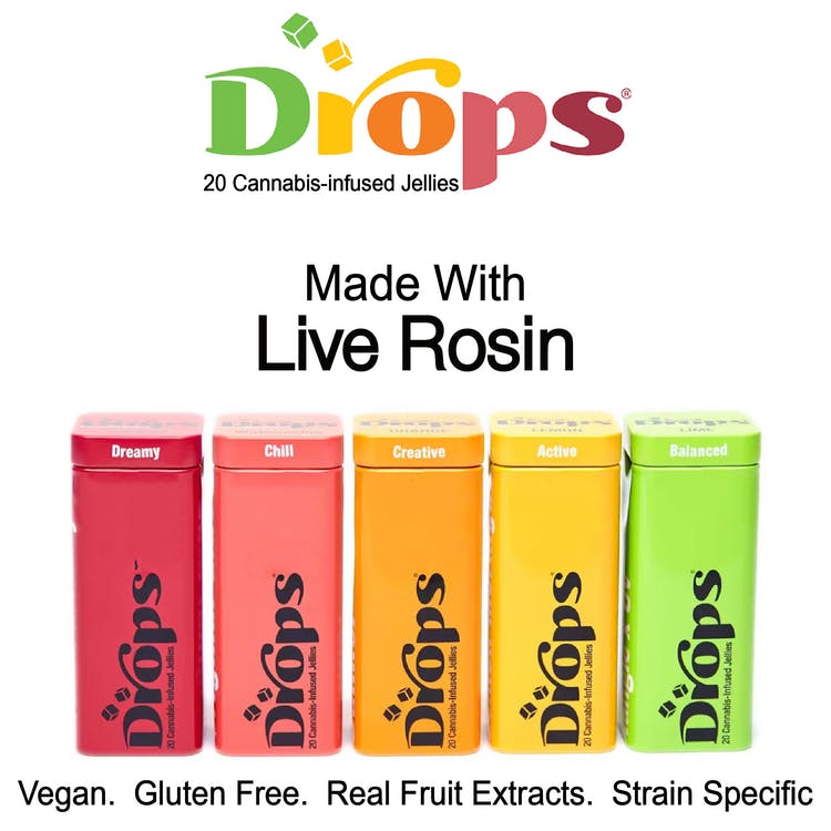 Drops 20pk (2:1 CBD Rosy) Raspberry / Blackberry Trainwreck edgl