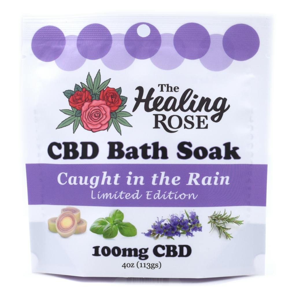 Healing Rose | Bath Soak | CBD | Caught in the Rain | 100mg CBD