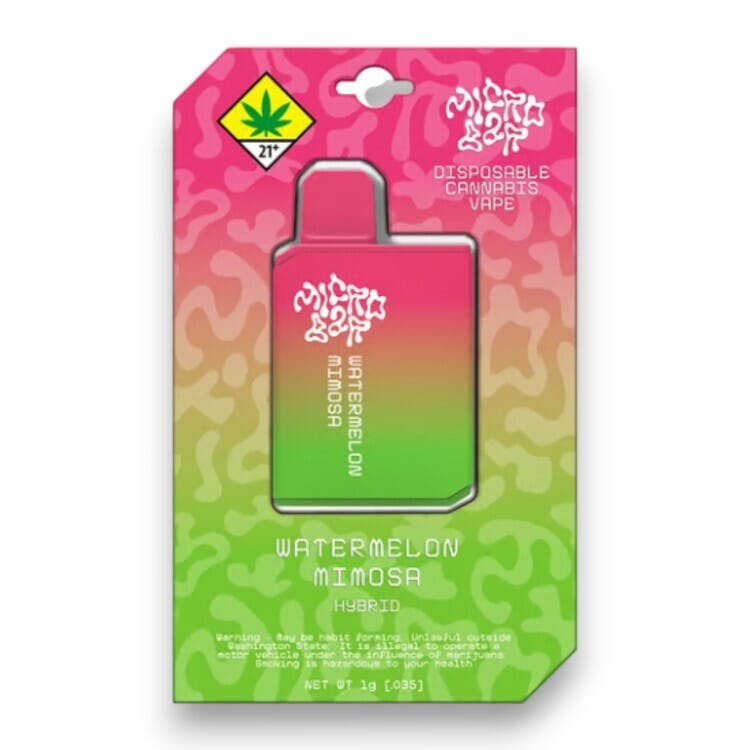 Watermelon Mimosa Flavored Distillate Disposable Vape (Micro Bar) | Kush 21  - Burien