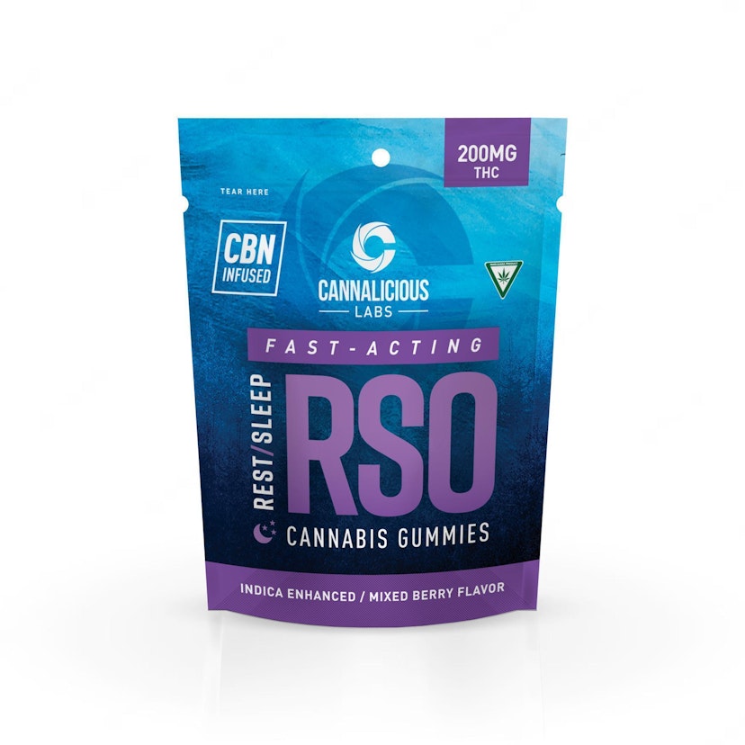 Cannalicious | 200mg RSO Rest Gummies | Blueberry
