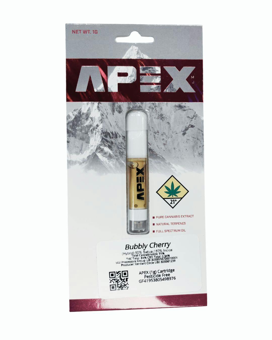 Bubbly Cherry Full Spectrum Oil 510 Ceramic Cartridge (APEX) | Kush 21 -  Burien