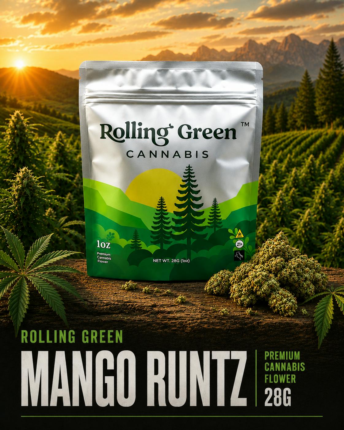 Product Rolling Green | Mango Runtz | Flower