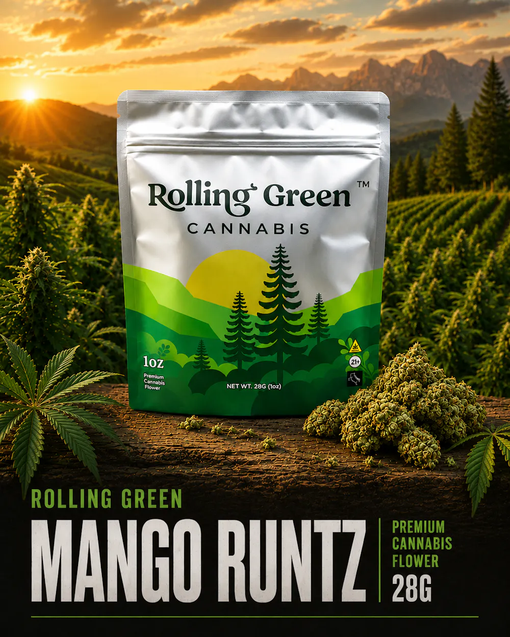 Product Rolling Green | Mango Runtz | Flower