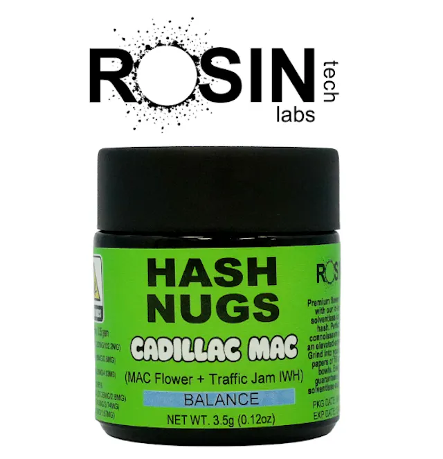 Rosin Tech Labs Hash Nugs Cadillac Mac 3.5g (indica hybrid, flower)