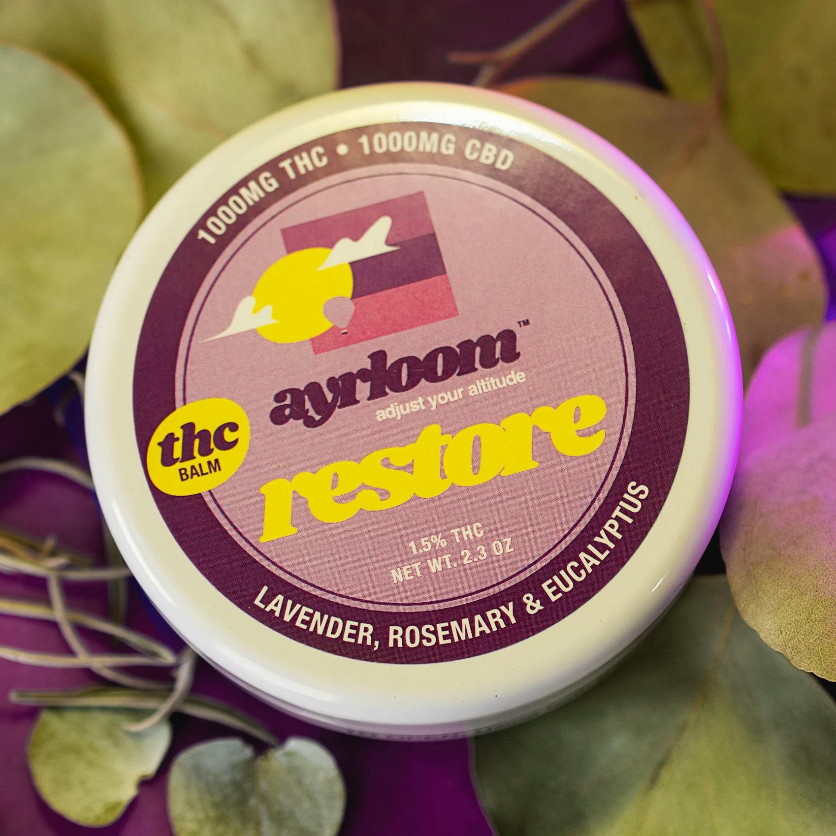 Ayrloom - 1000mg THC 1000mg CBD - Restore Balm