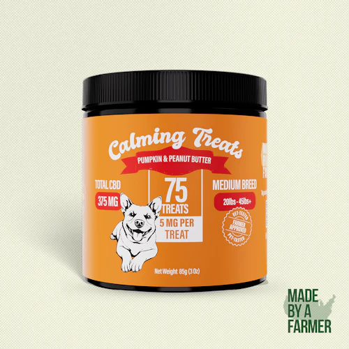 Made By A Farmer - 375mg CBD Dog Treats - Med Breed - Pumpkin & Peanut Butter