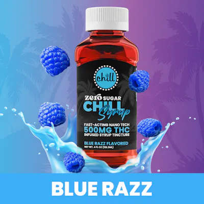 Blue Razz | ZERO Sugar 500mg THC Syrup Tincture 2.75g Tinctures | Chill ...