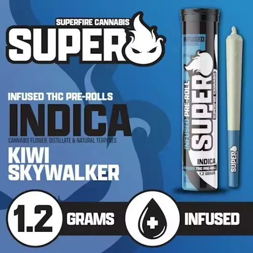 SuperFire - 1.2g Infused Preroll - Kiwi Skywalker