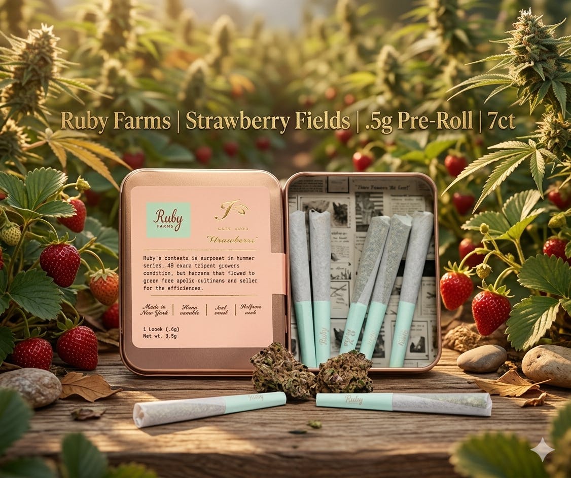 Product Ruby Farms | Strawberry Fields | .5g Pre-Roll | 7ct