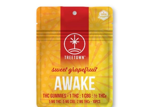 Product: 1:1:1/2 Awake | Sweet Grapefruit | 5mg THC x 5mg CBG x 2mg THCv | 5pk | TreeTown