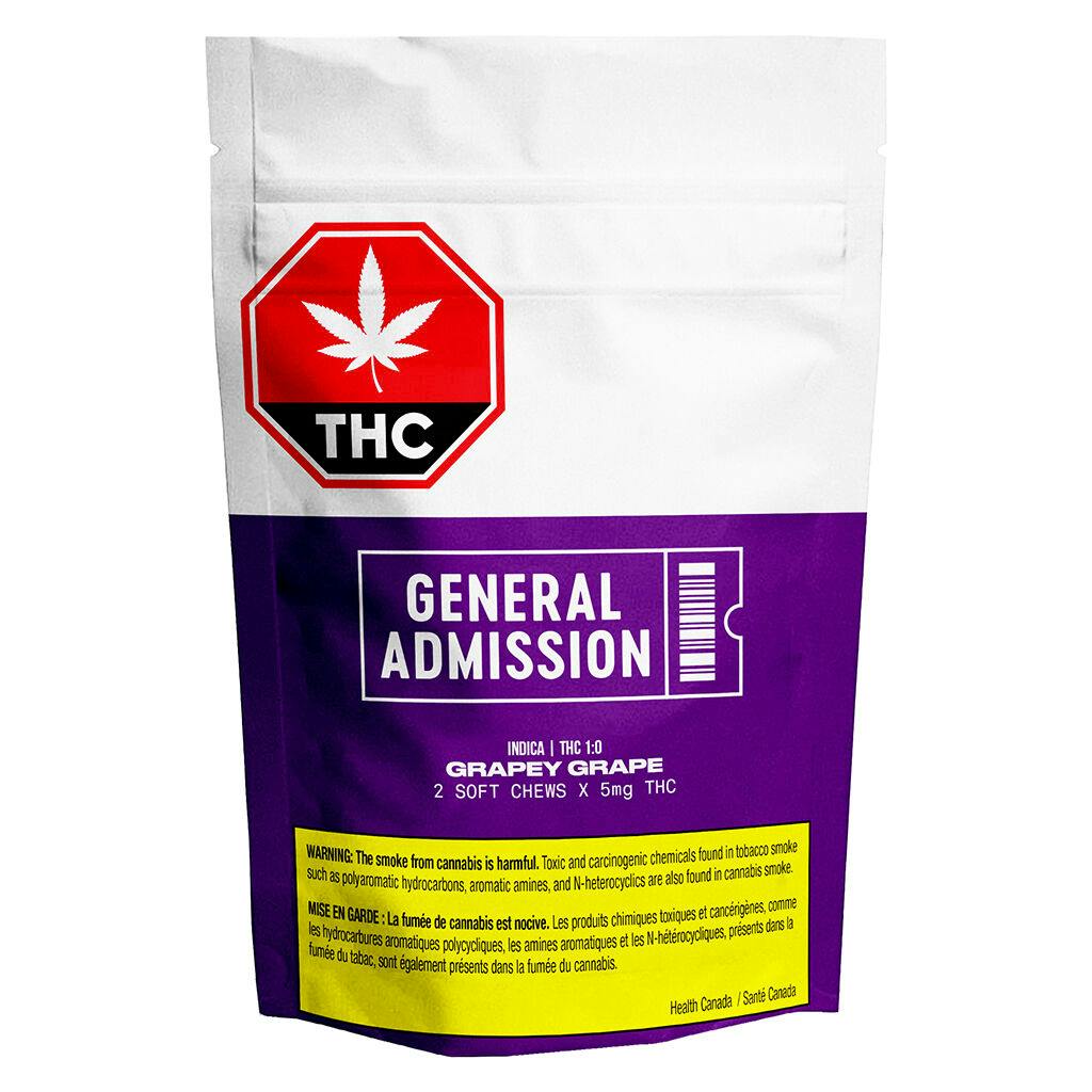 General admission - grapey grape thc soft chew (1:0) - 2 pack