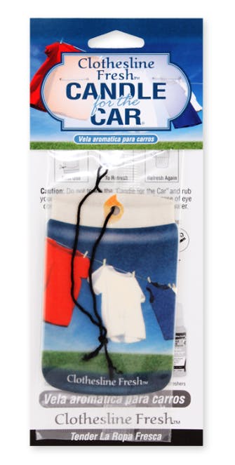 Product Smoke Odor Exterminator Candle for the Car CLOTHESLINE FRESH
