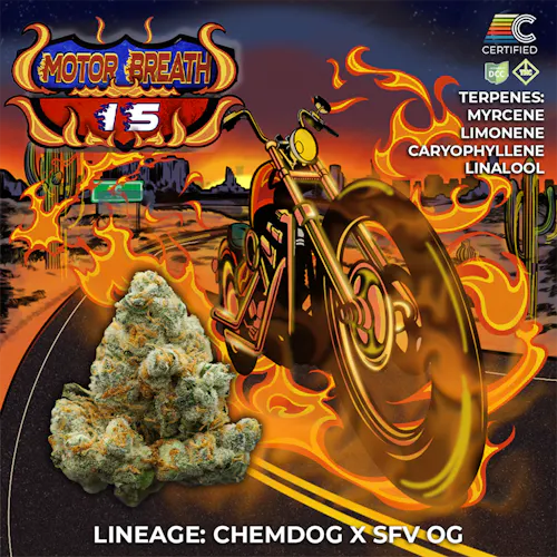 Certified Cultivators | Motorbreath 15 Pre-Roll (SSU) | 2pk | .5g | Indica-active