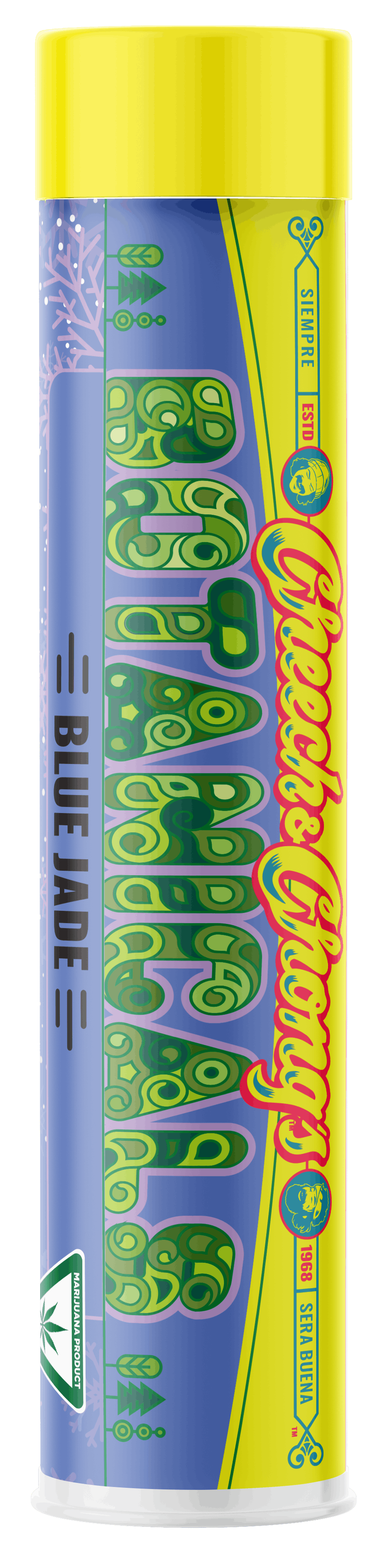 Product: Cheech & Chong | Blue Jade | Cryo Infused Pre-roll | 1.2g | Sativa