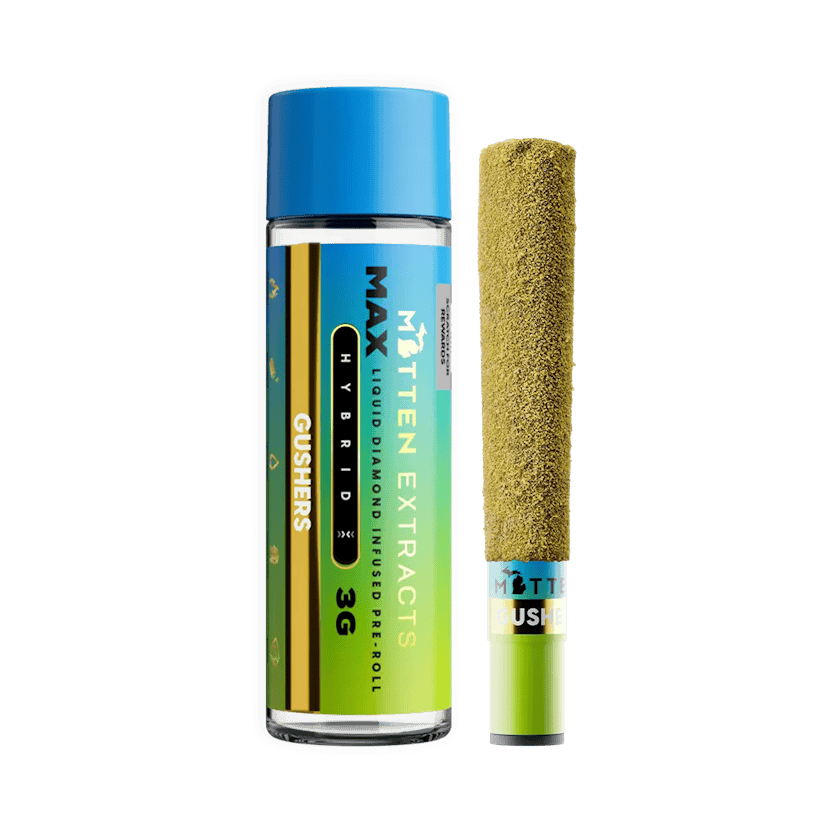 Mitten Extracts | 3G Diamond Infused MAX Preroll | Gushers