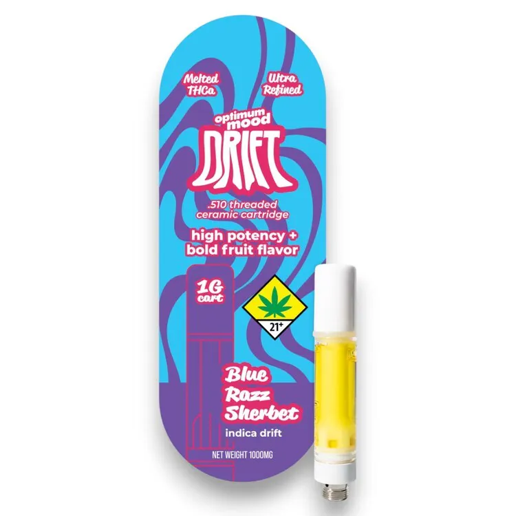 Blue Razz Sherbet Indica Drift High Potency + Bold Fruit Flavor