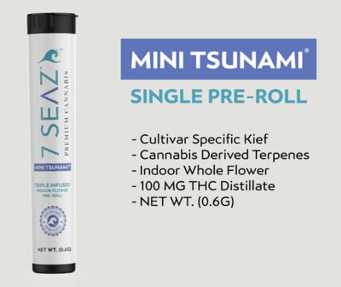 Product Infused Preroll Mini Tsunami | Incredible Hulk (H) | 0.6g | 7 Seaz
