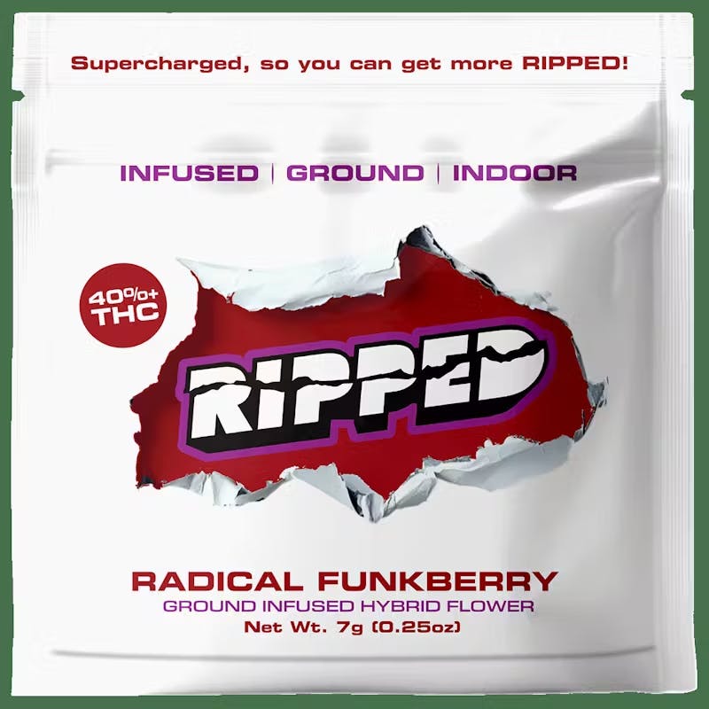 Ripped | Radical Funkberry | Hash Infused Ground Flower | 7g