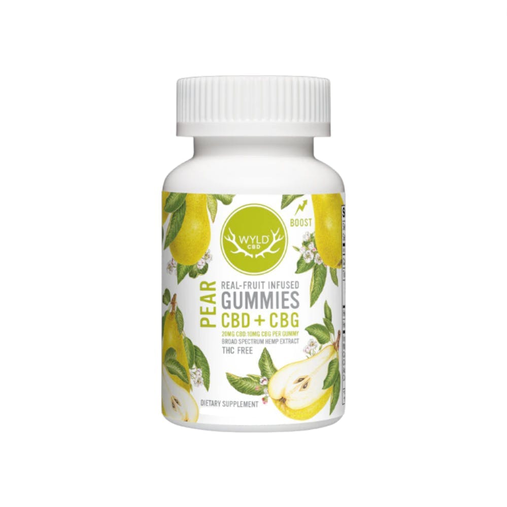 Wyld CBD Pear 2:1 CBD:CBG 200mg CBD Gummies