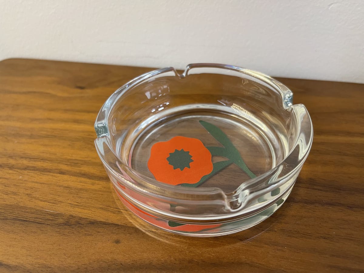 Image of Clear Flower Ashtray