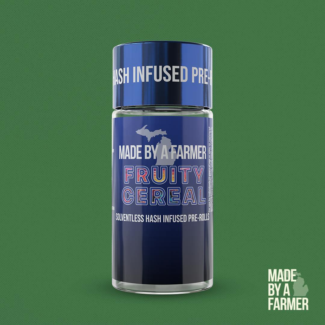 Made By A Farmer - 3-Pack .5g Bubble Hash Infused Prerolls - Fruity Cereal