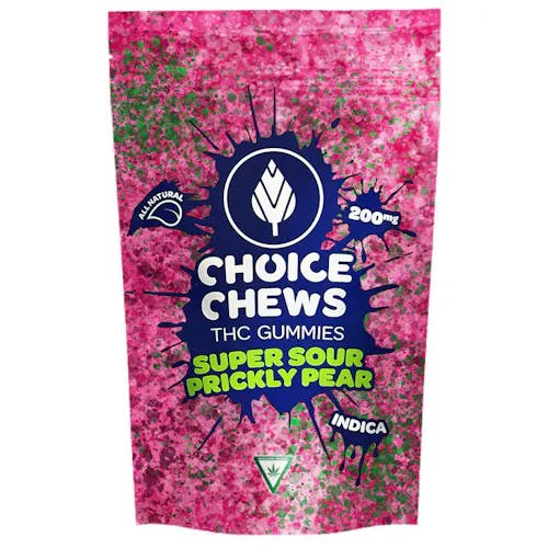 Product: Choice | Gummies - 200mg - Super Sour Prickly Pear (Indica)