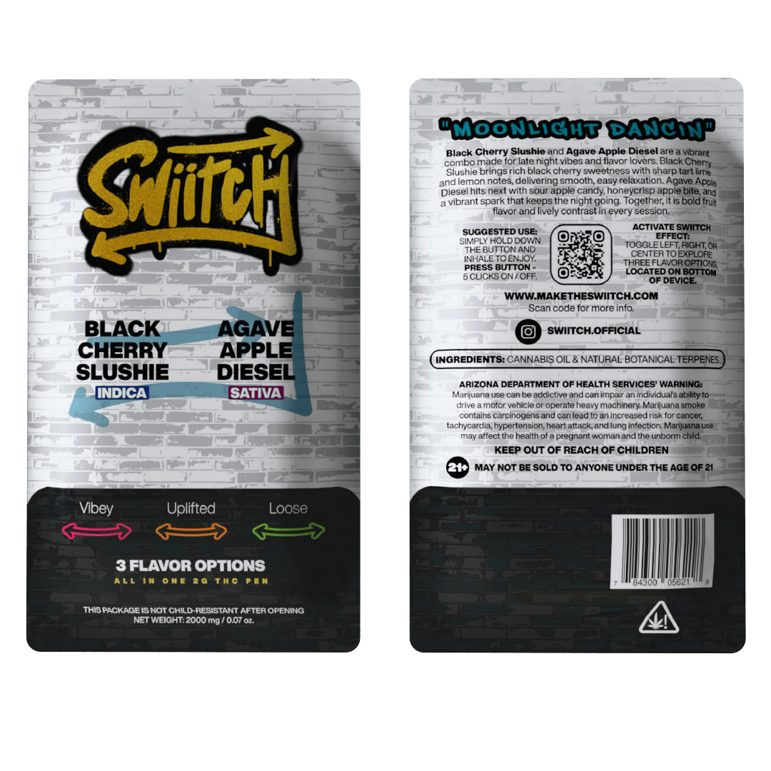 2 flavor thc vape Swiitch Moonlight Dancin Distillate Two-In-One Cannabis for sale Phoenix AZ Color:Graffiti Pink vuse vape 0 nicotine Trending Product