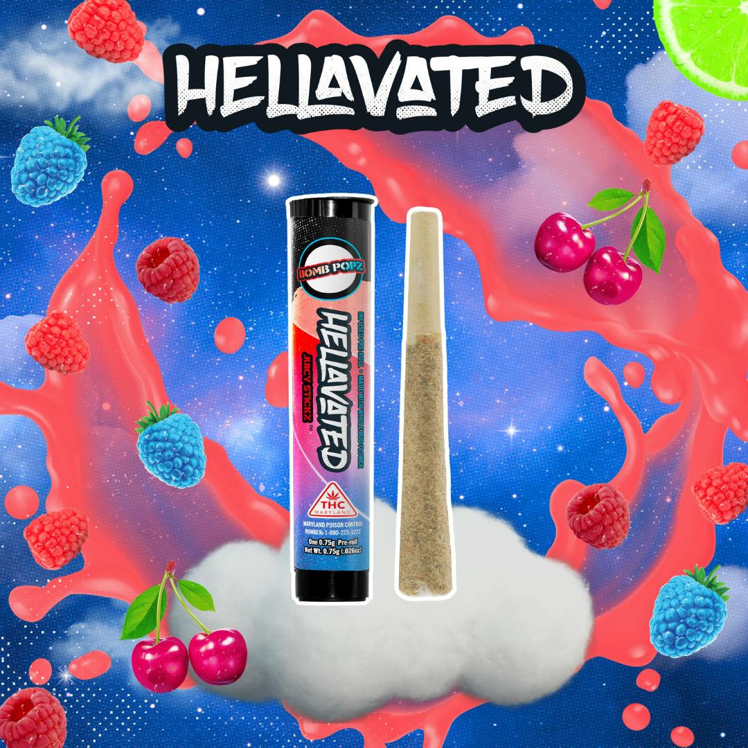 Hellavated Hellavated | Juicy Stickz Infused Pre-Roll | Bomb Popz