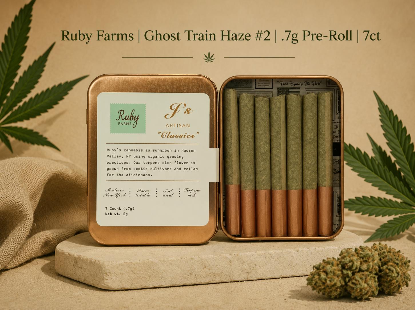Product Ruby Farms | Ghost Train Haze #2 | .7g Pre-Roll | 7ct