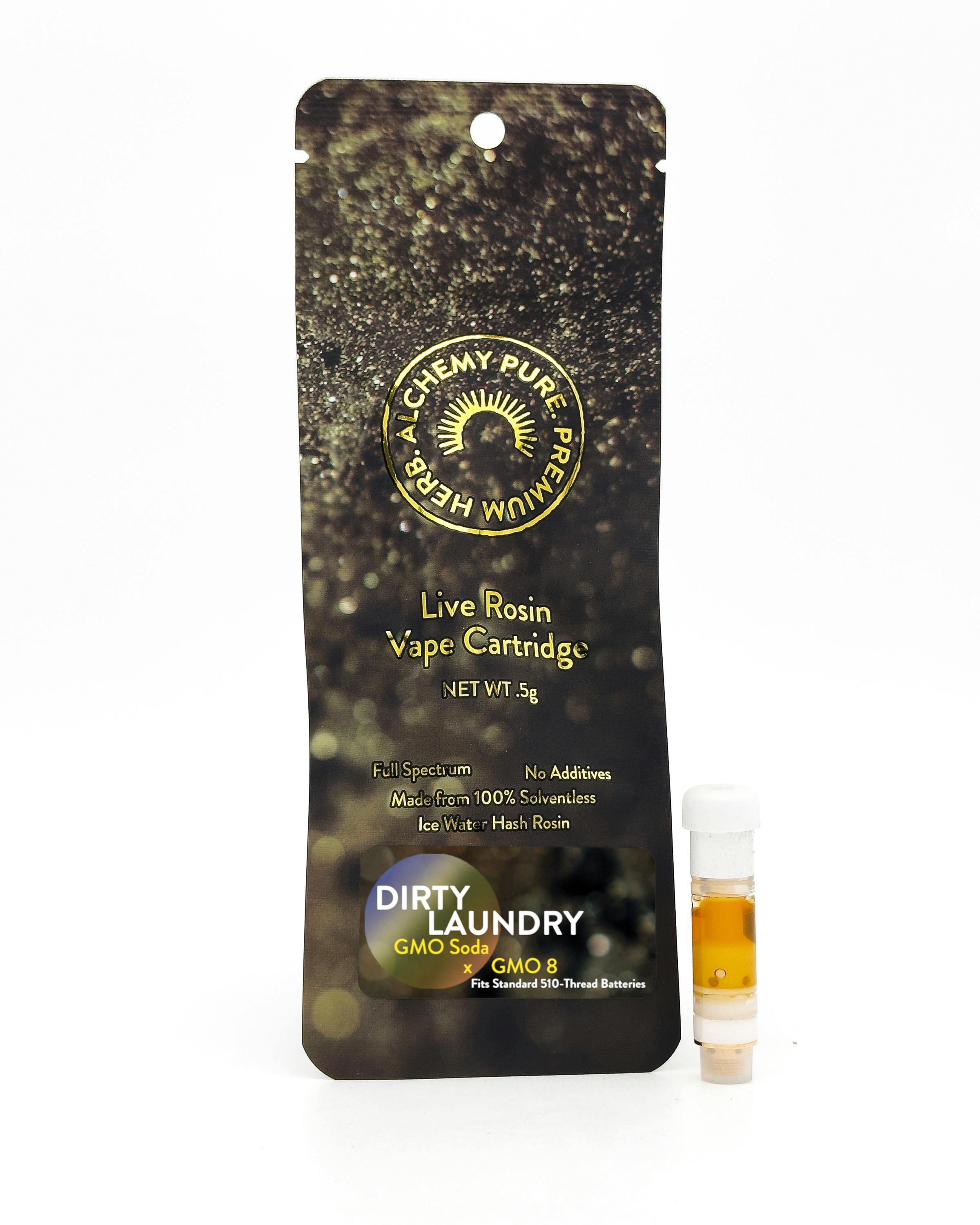 Dirty Laundry • Live Rosin Vape Cartridge | .5g by Alchemy Pure