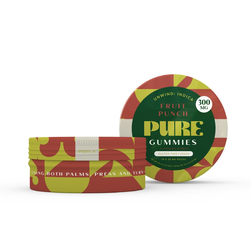 Pure Gummies Fruit Punch 300mg Indica