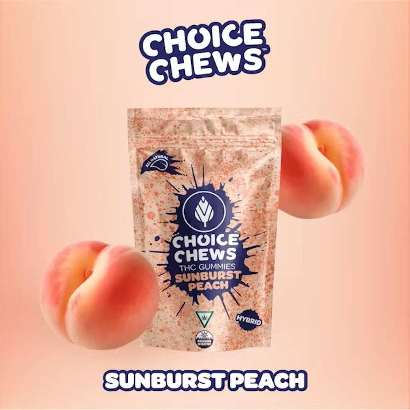 Choice Chews 200mg Gummies Sunburst Peach