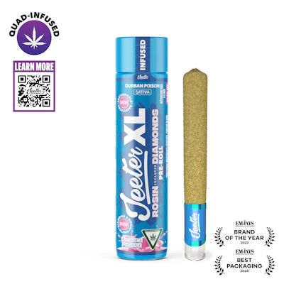 Durban Poison Jeeter XL Infused Pre-Roll | 2g - PRE_ROLLS by Jeeter at King of Budz