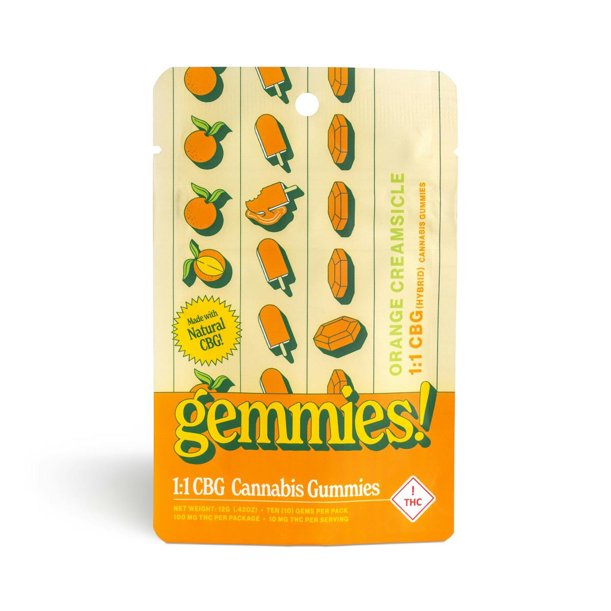Photo of Orange Creamsicle 1:1 CBG Gemmies – 100mg
