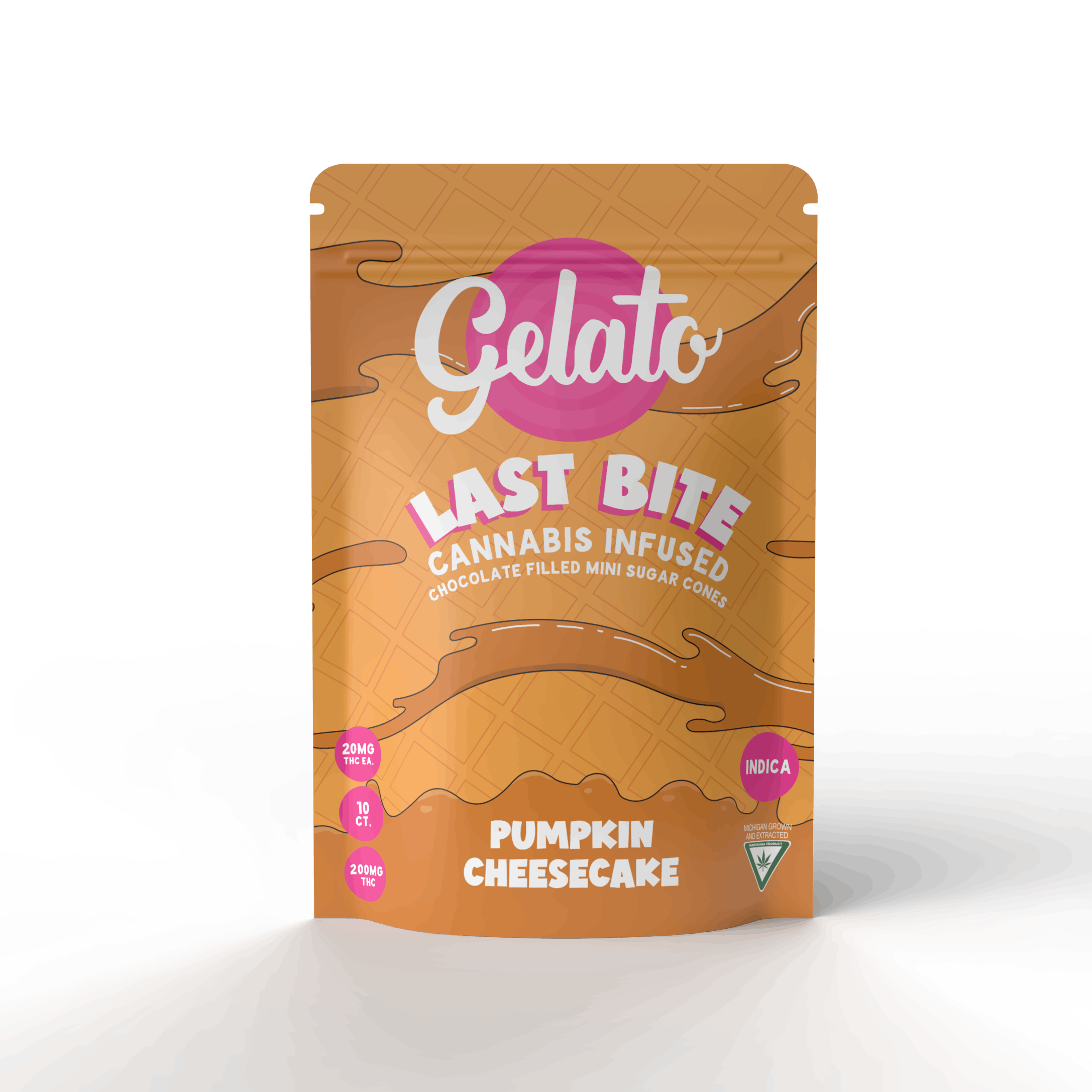 Gelato Last Bite - Cannabis Infused Sugar Cones 200mg - Pumpkin Cheesecake
